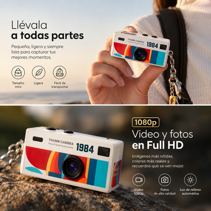 Mini Cámara Digital Ourlife 1080P | Cámara de Llavero Retro