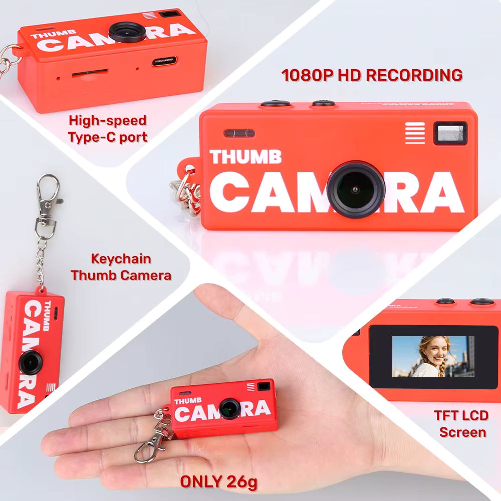 Mini Cámara Digital Ourlife 1080P | Cámara de Llavero Retro