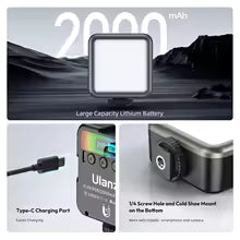 Luz LED RGB Ulanzi VL49 portátil para foto y video